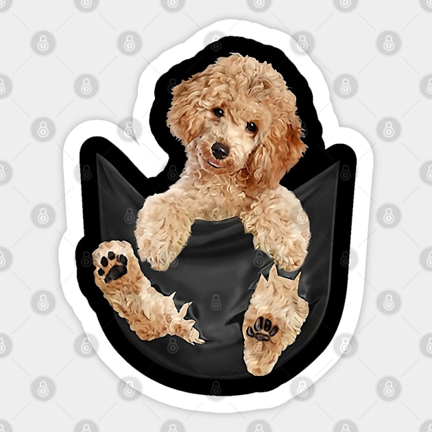 Poodle with love Sticker by designathome